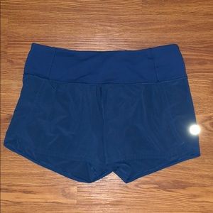 Lululemon dark teal speed up shorts